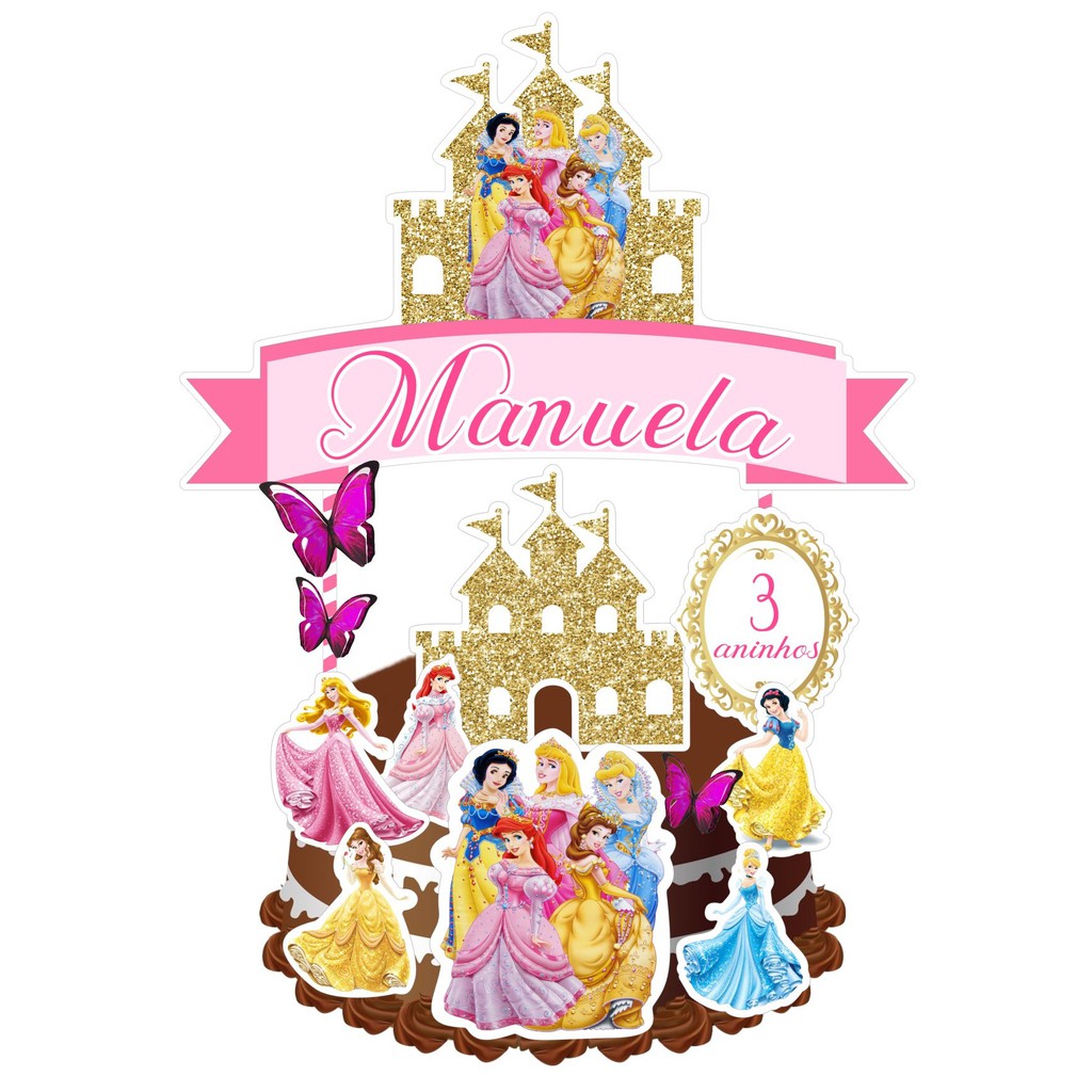 Encomendas whatsapp 985925870 Bolo das princesas Disney! 30 fatias