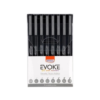 Caneta Técnica BRW Evoke c/ 8 Pontas
