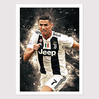 Quadro C Moldura Cr7 Cristiano Ronaldo Juventus 45x35cm