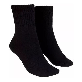 Kit 12 Pares Meia Masculina Preta