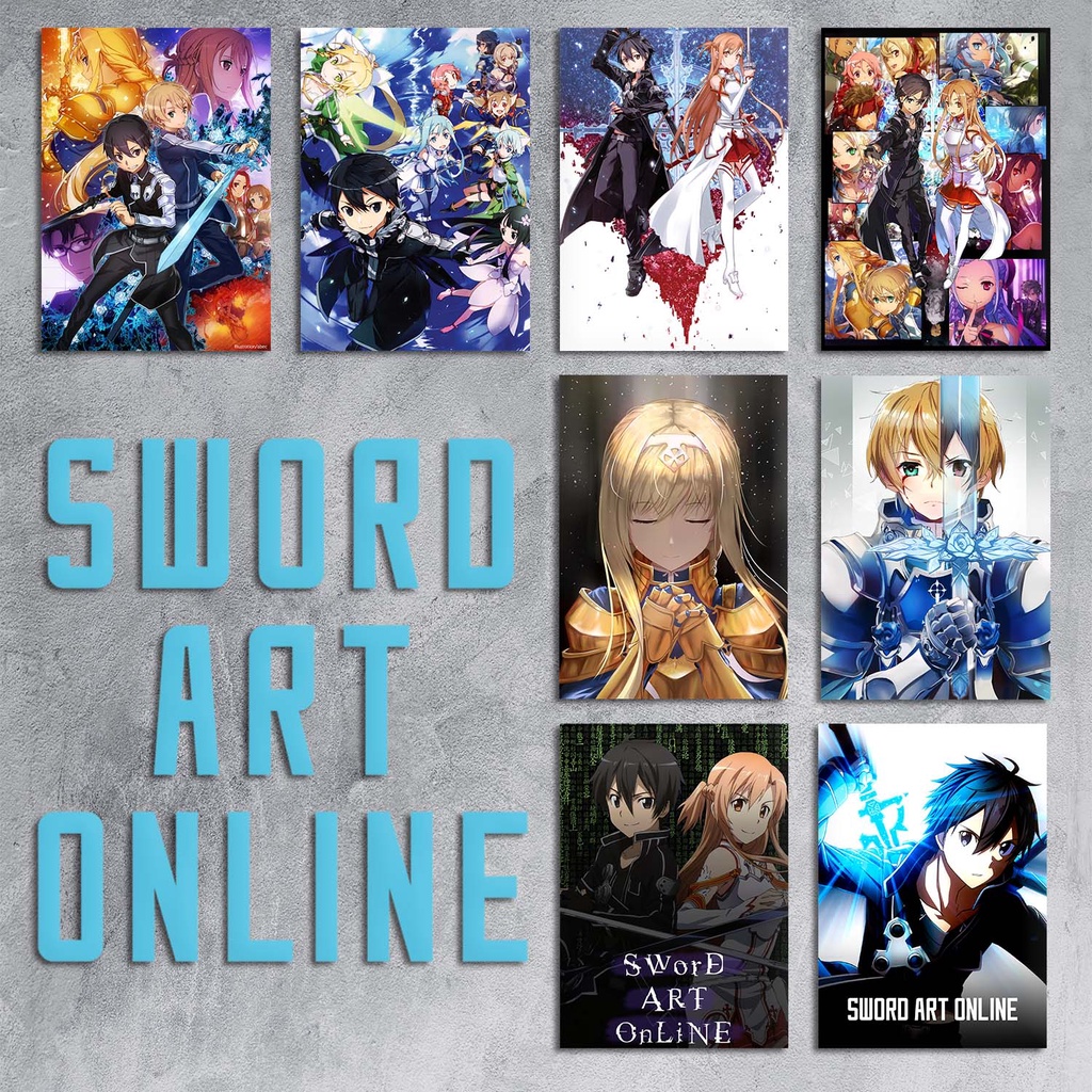 Quadro Decorativo A4 Anime Sword Art Online