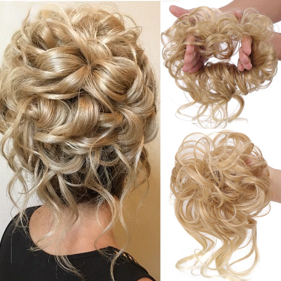 Penteado De Cabelo Cacheado Bagunçado Coque Extensão De Elásticos De  Cabelo, 1 Pçs Cacheado Ondulado Coque Sintético Pedaço De Cabelo Grampo De  Cabelo Coque Chignon Para Mulheres Meninas Puff Rabo