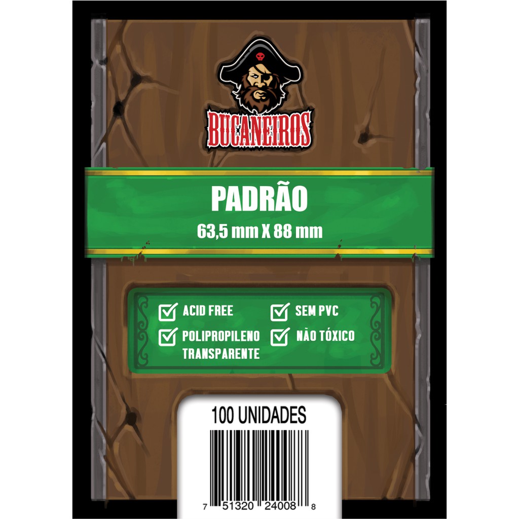 Sleeves Bucaneiros PADRÃO (63,5 x 88 mm) C/100
