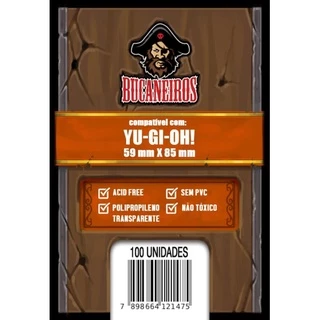 Sleeves Yu-Gi-Oh! Transparente - Bucaneiros - 100u (59x85mm) - Sleeves yugioh