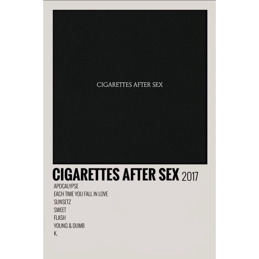 Poster Cigarettes After Sex Album Shopee Brasil 9964