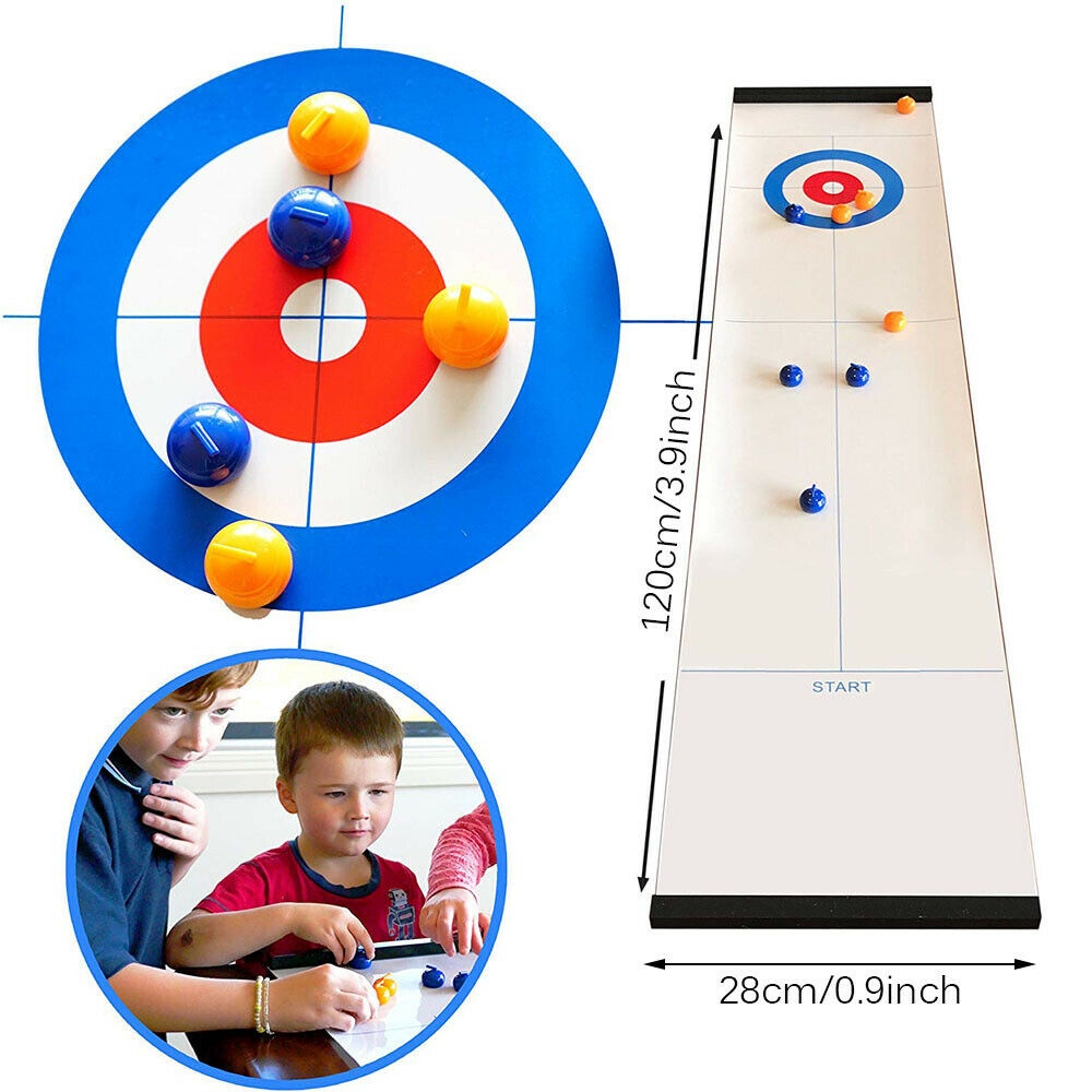 Tabletop Curling Game Portable Shuffleboard Sport Board Games for Kids & Family