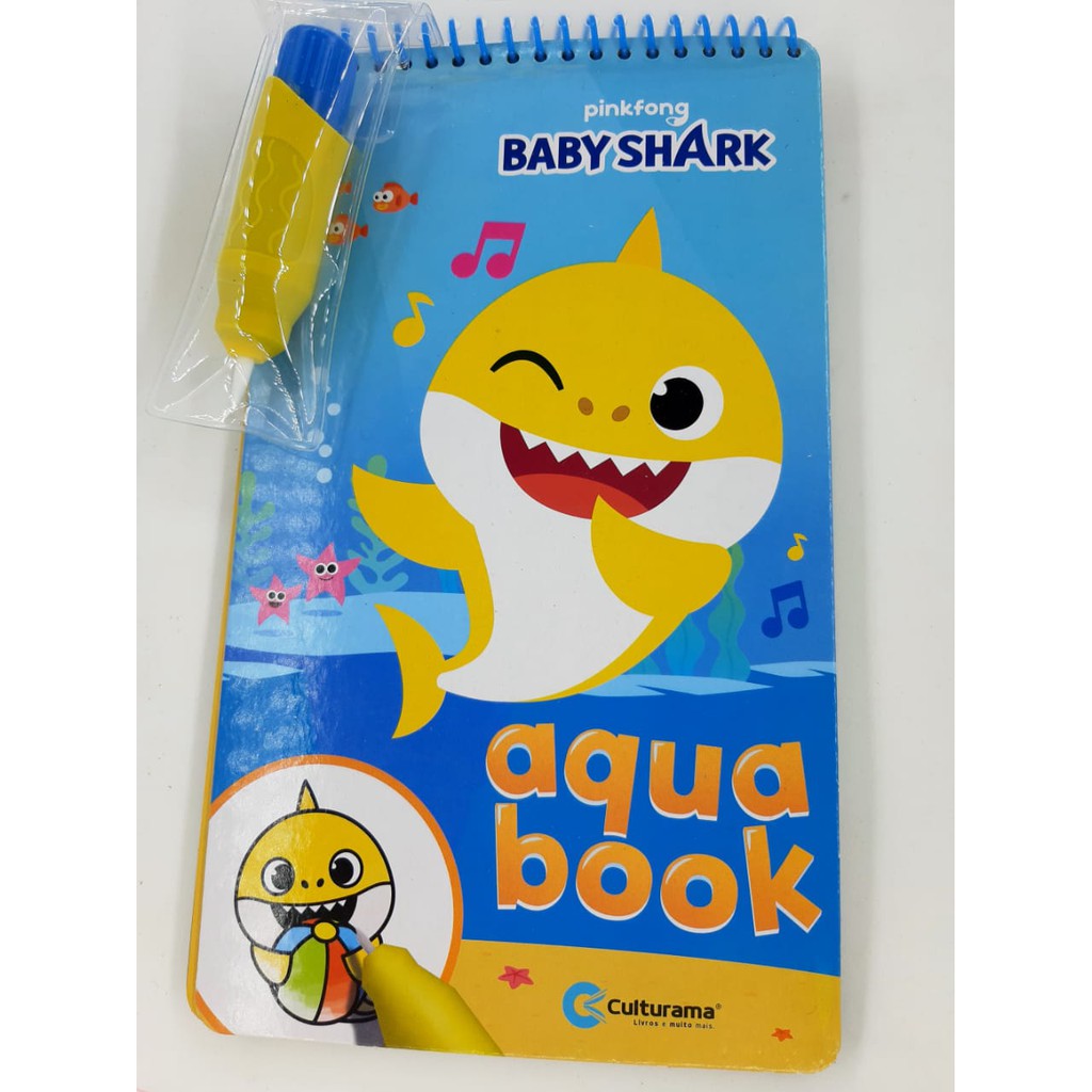 Livro Aquabook Colorir Com Água Baby Shark Editora Culturama | Shopee ...