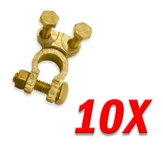 Kit 10 Terminais De Bateria Universal Reforçado Modelo Sapão