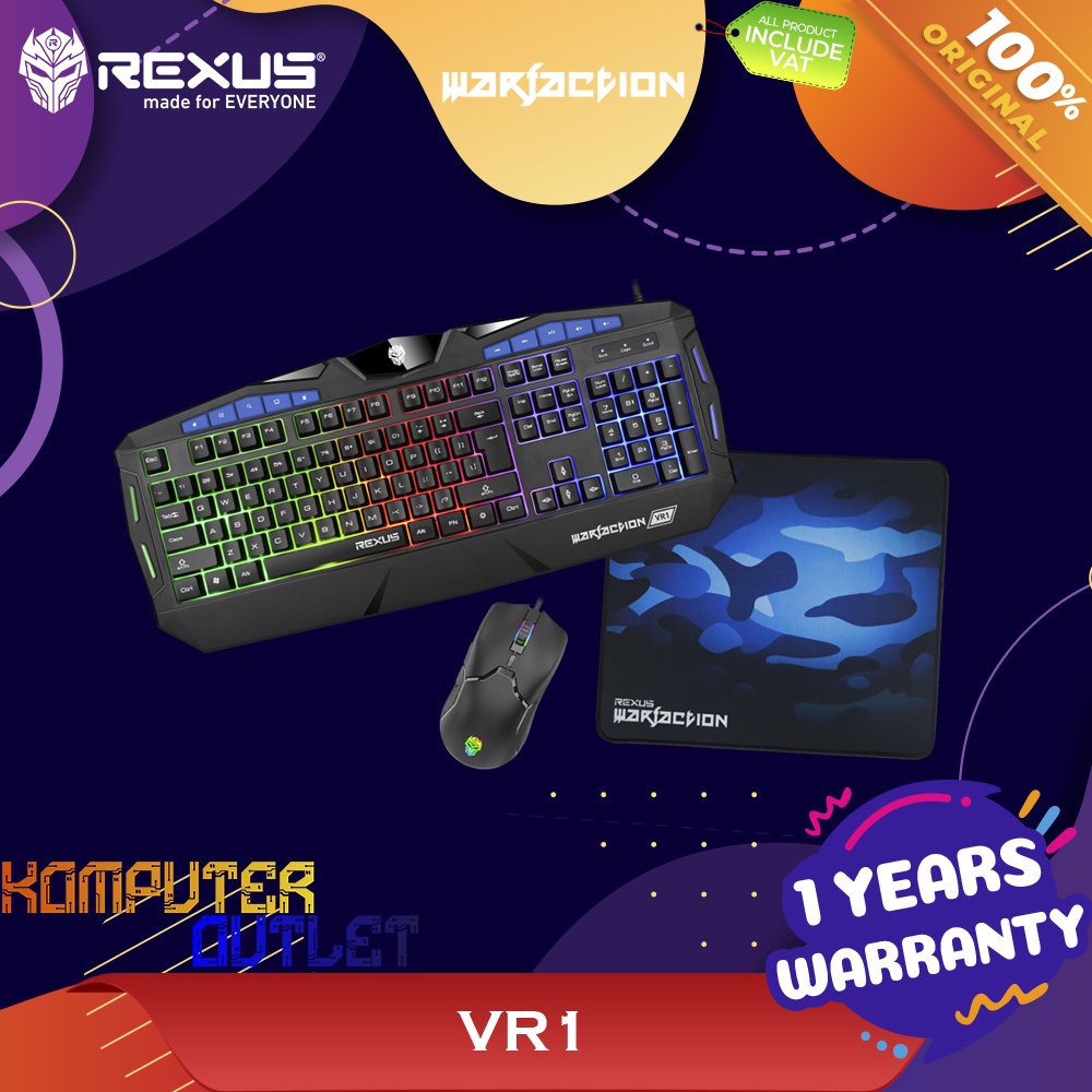 Combo Teclado E MOUSE Rexus Wafacction VR1 | Shopee Brasil