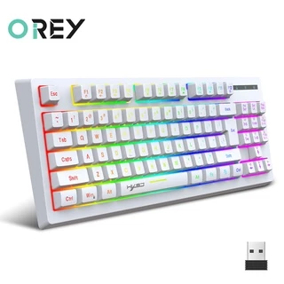 Teclado Para Jogos Led Mecânico Bluetooth Sem Fio 2.4 G RGB USB Retroiluminado 87 Teclados PC Gamer Computador Portátil De Mesa