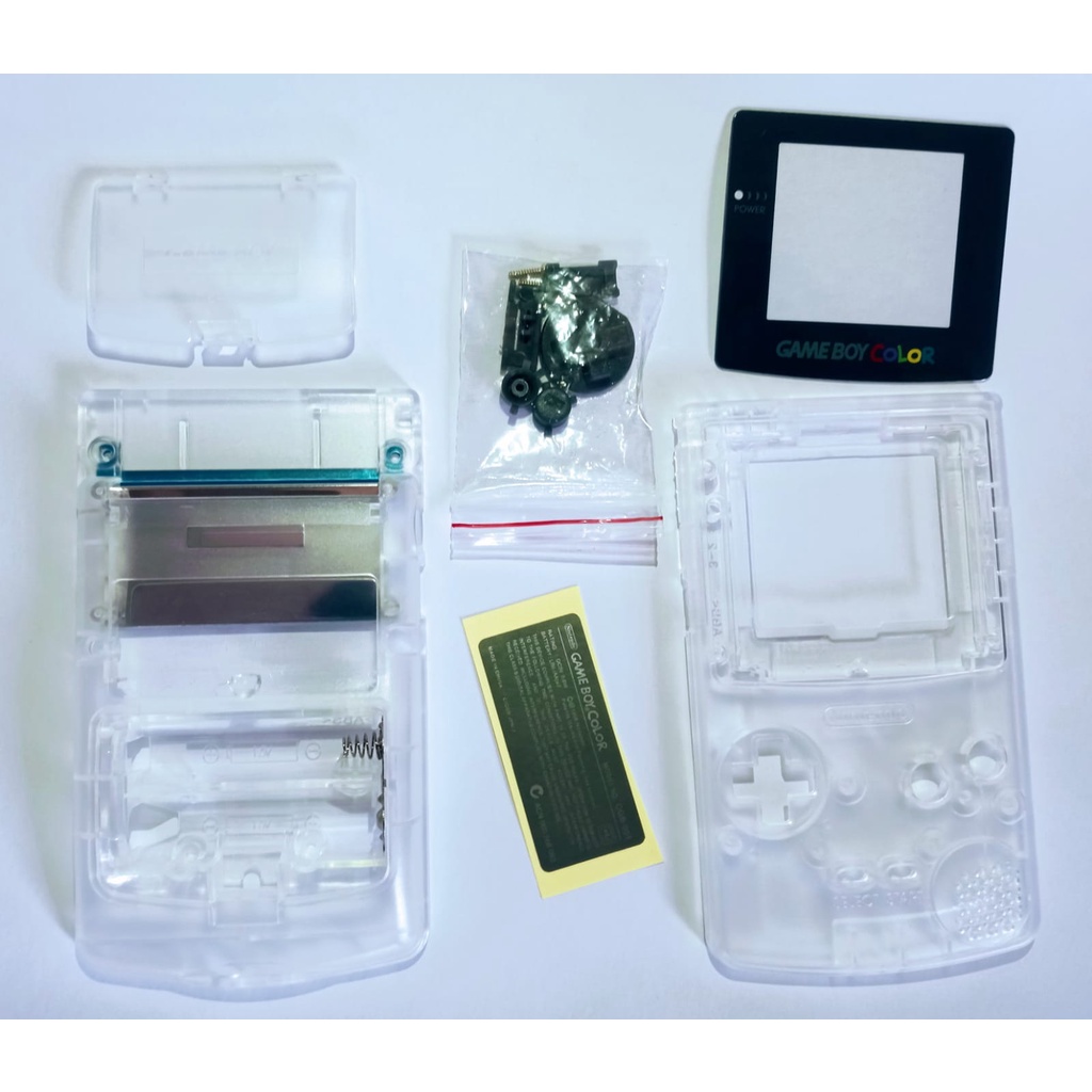 CARCAÇA TRANSPARENTE COMPATÍVEL GAMEBOY COLOR NINTENDO GBC + BOTÕES ...