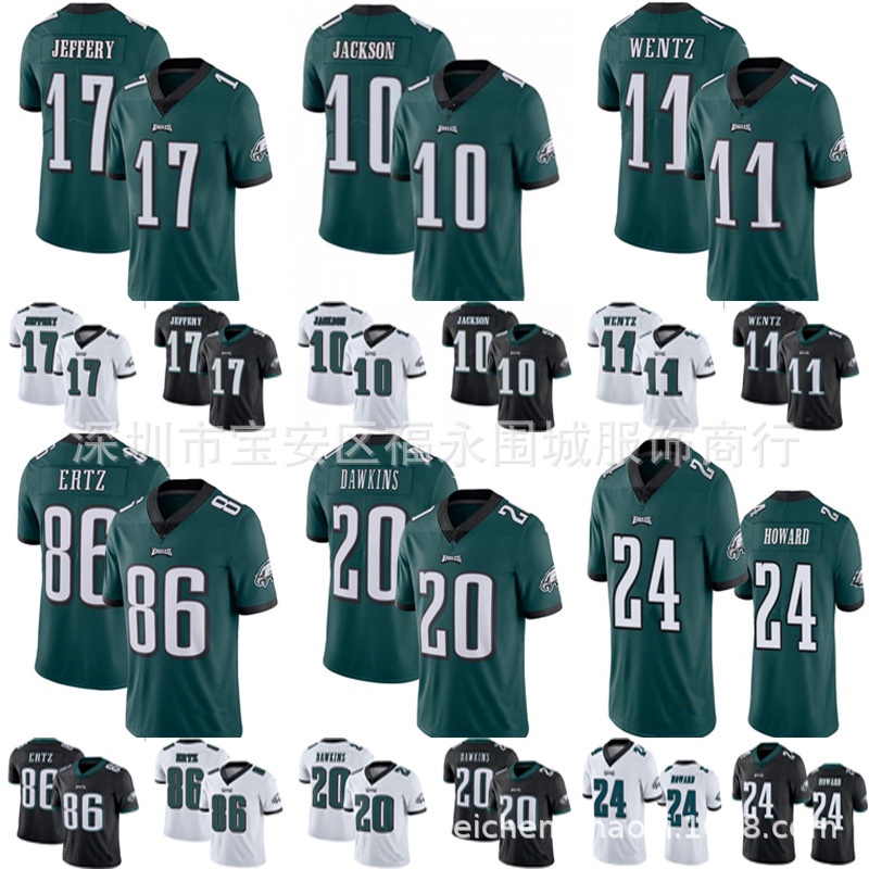 NFL_Jerseys Football Jerseys Jersey Philadelphia''Eagles'' #26 Miles  Sanders 1 Jalen Hurts 18 Jalen Reagor 6 DeVonta Smith''NFL''Women Custom  Black Vapor Limited 