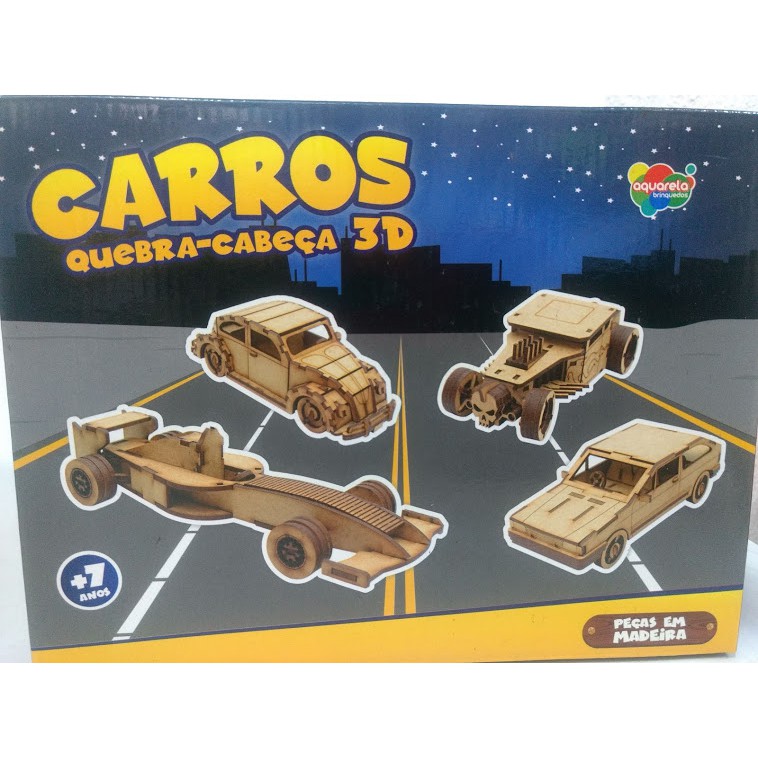QUEBRA CABECA MADEIRA 3D CARROS 130
