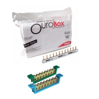 Kit Quadro caixa de distribuição para 16 disjuntores norma DIN, estilo centrinho QDC - Embutir - Mais Barramentos