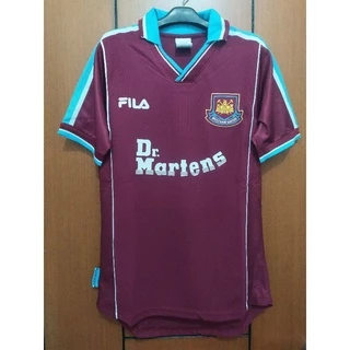 Jersey West Ham Retro 1999 2000 Impressão Completa Personalizada