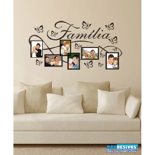 Adesivo Decorativo de Parede Porta Retrato Família