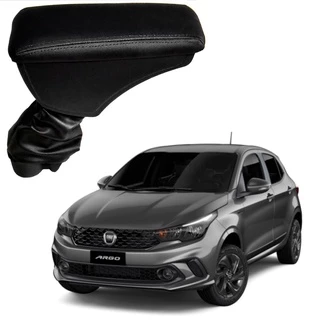 Acessório Automotivo Encosto Apoiador De Braço Fiat Argo 2017 - 2022 Modelo Grafite Cinza e Preto Artefactum