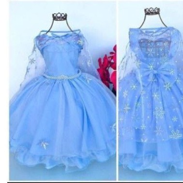 Vestido festa hot sale frozen luxo