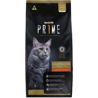 Ração Special Cat Prime Salmão e Arroz para Gatos Adultos Castrados 10,1kg
