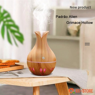 Mini Umidificador Aromatizador Vaso Ambientes USB Tipo Madeira Umidificador E Aromatizador De Ar UM036