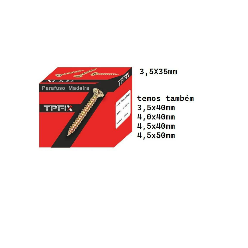 Parafuso Madeira Caixa 500 Unidades | Shopee Brasil