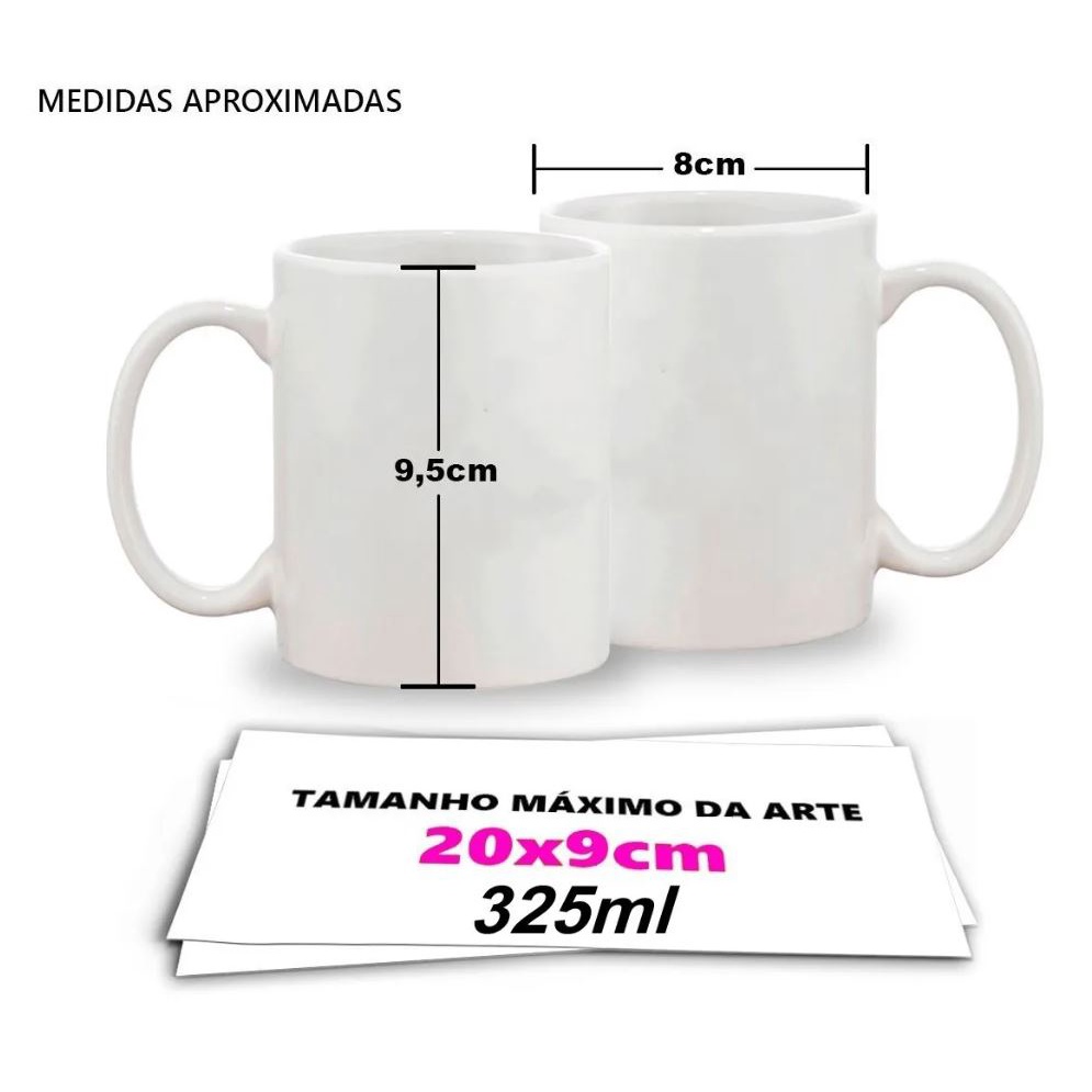 Caneca personalizada dindo - 325 ml - porcelana presente