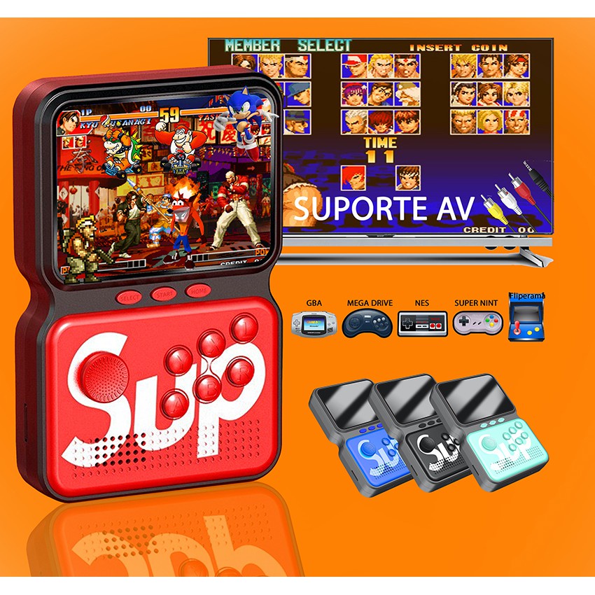 Mini Vídeo Game Portátil de Mão 900 Jogos Game SUP Box Power M3 - Verde :  : Brinquedos e Jogos
