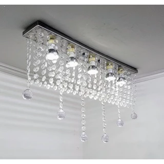 Lustre Retangular De Cristais Acrílicos