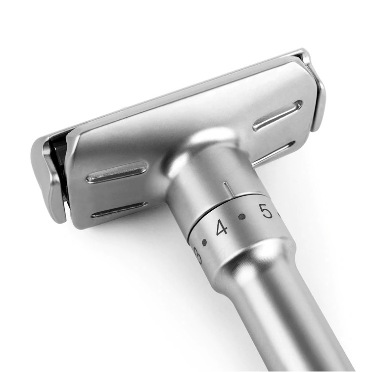 Barbeador Ajustável Safety Razor Qshave + 5 Lâminas Usa | Shopee