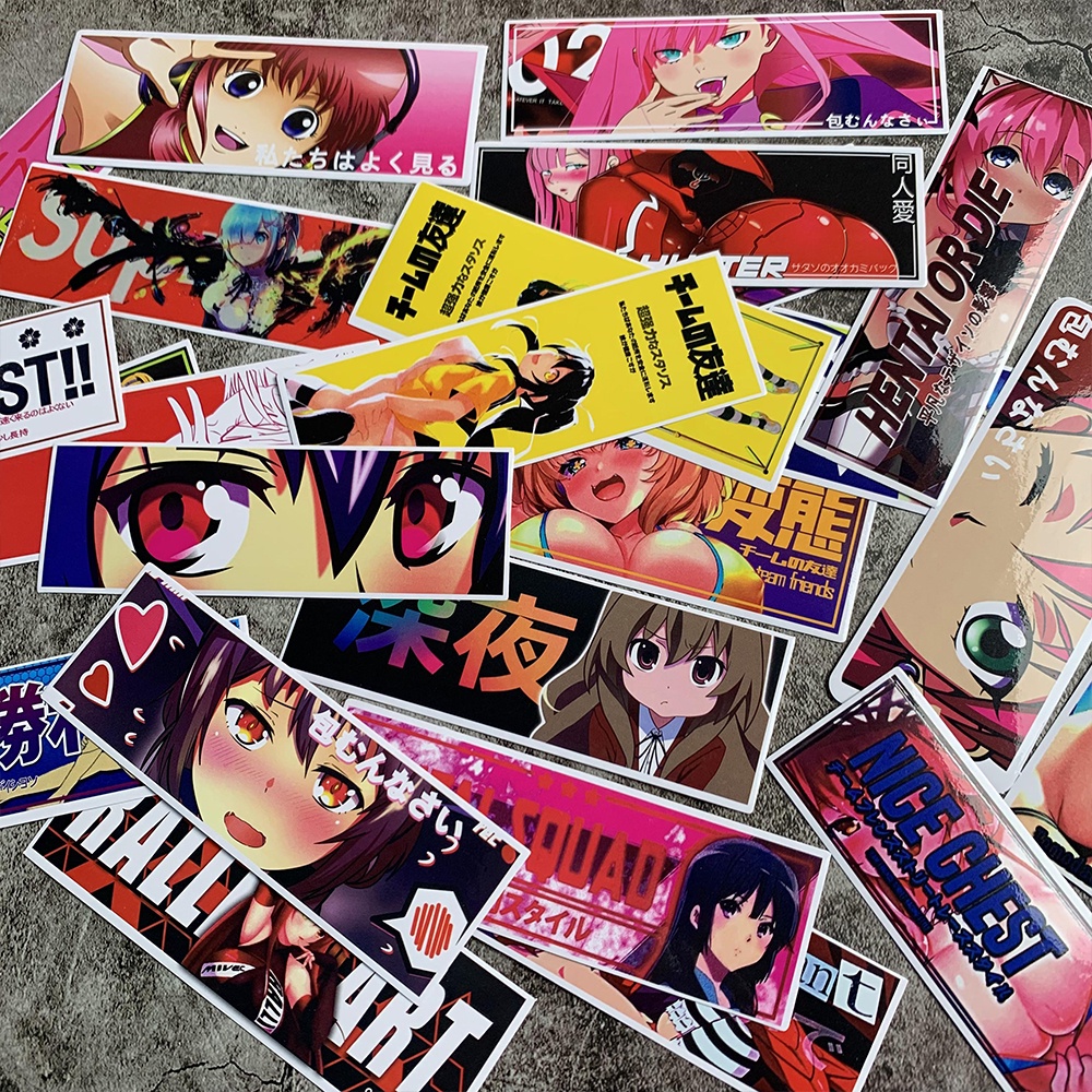 Adesivo Peeker Sticker Waifus Anime - Zero Two, Akame, Ram, Asuka, Rei,  Raphtalia - Escorrega o Preço