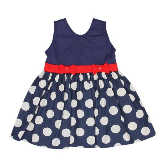 Vestido azul de hot sale bola branca infantil