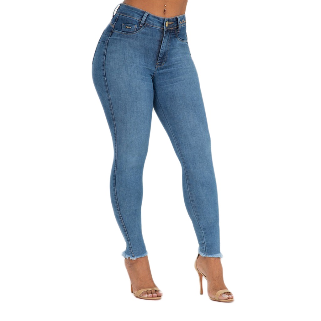 Como desfiar barra de calça jeans hot sale com lycra