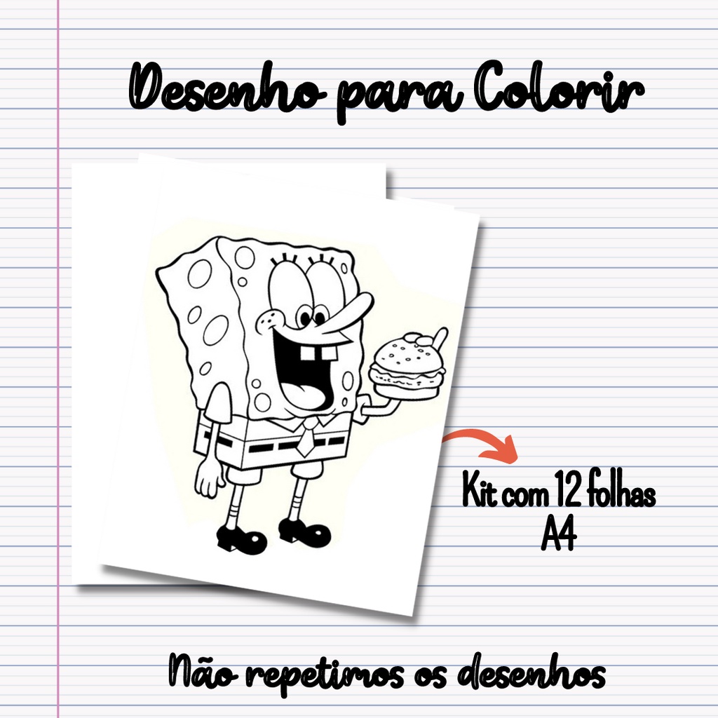 Livro de Colorir / Pokemon / 15x21cm / 12 Desenhos