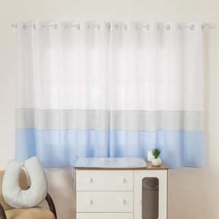 Cortina Quarto De Bebe Balaozinho Infantil 2 m azul