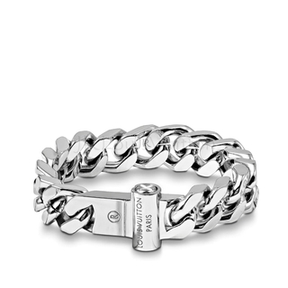 Louis Vuitton Monogram Chain Link Bracelet M68273 Silvery Metal