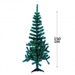 Árvore De Natal Floque Verde Com Efeito Neve 150cm