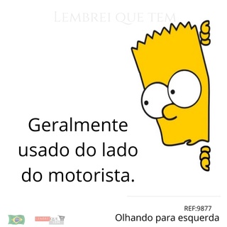 Adesivo bart simpsons motorista / Bart chapado / Carro / Caminhão/ lombrado  em Promoção na Americanas