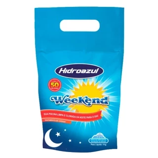 Cloro Weekend Solução Água Verde Piscina Hidroazul 4 Kg Cloro Tratamento