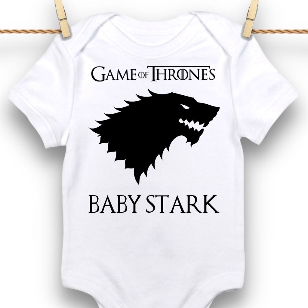 body bebê personalizado game thrones stark targaryen bebê shopee brasil