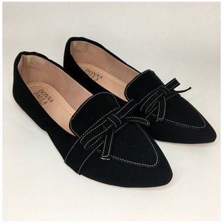 Sapatilha Feminina Bico Fino Mocassim Rasteira Rasteirinha Sandália Social  Confortável Preto Casual Moda