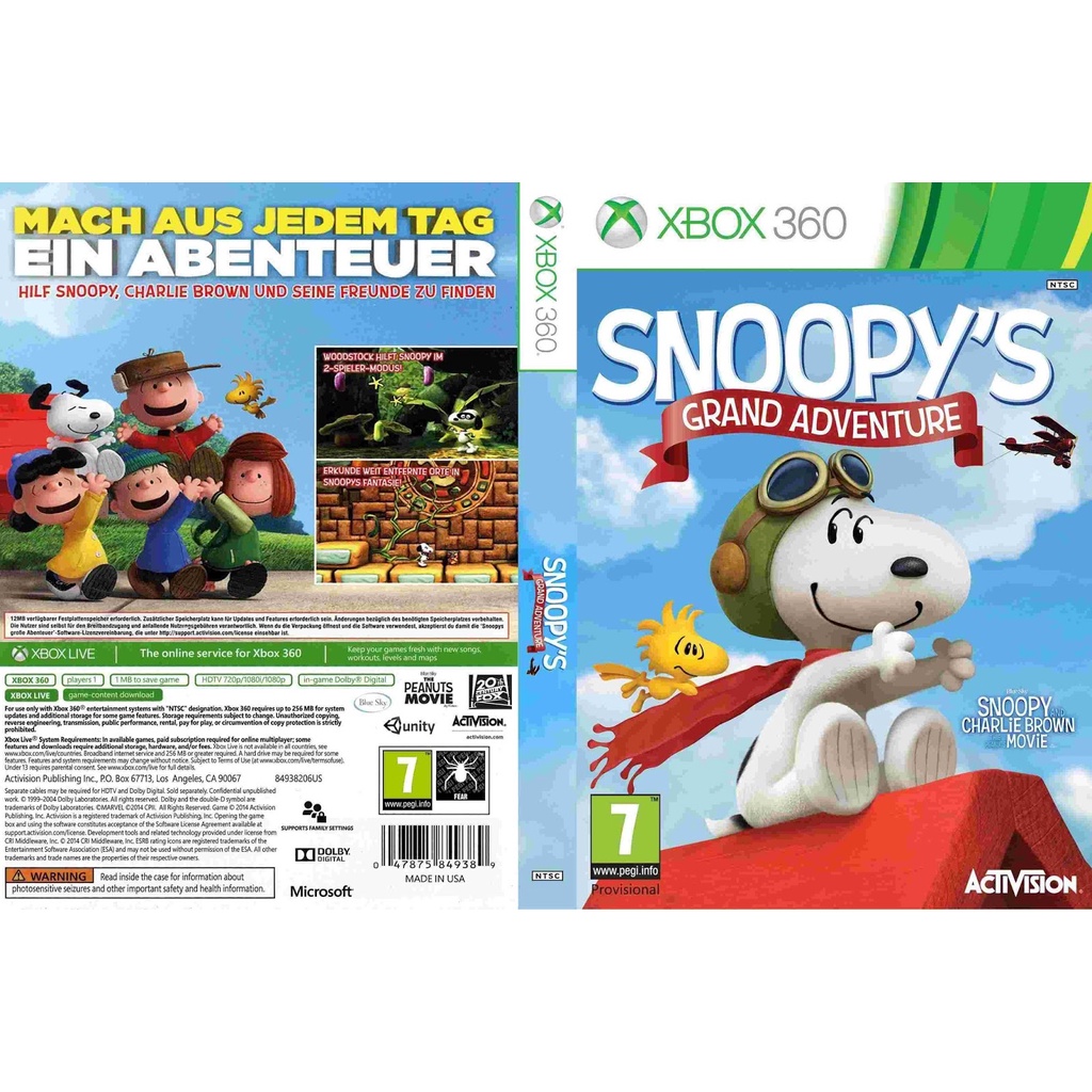 Jogo The Peanuts Movie: Snoopy's Grand Adventure - Xbox 360