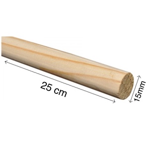 Combo 50 Poleiro Bastão Madeira Cavilha Redondo Para Gaiolas Artesanato 1,5 x 25cm