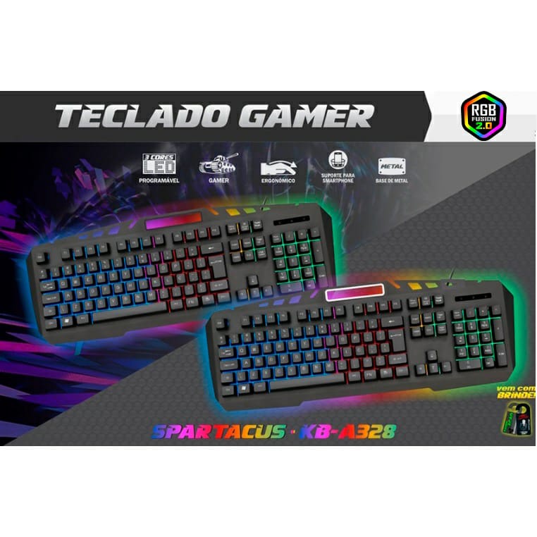 TECLADO.USB.GAMER.FTX.FTXK623.MULTIMEDIA/RGB/ESP - El Mercadillo