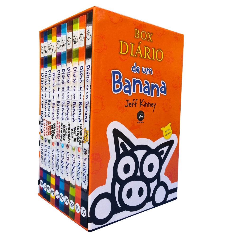 Box Diário De Um Banana - 10 Volumes Lacrado Com Poster - Livros Brochuras
