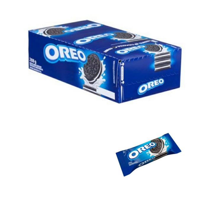 biscoito oreo sabor chocolate com recheio de baunilha 16 uni x 18 ...