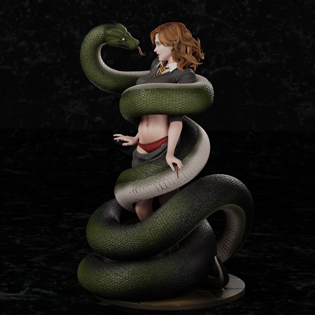 Colecionável Hermione Com Cobra 16cm Altura