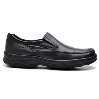 Sapato Formal Social de Calçar Masculino Ortopédico Flexível Conforto Com Elastico Ref 2021