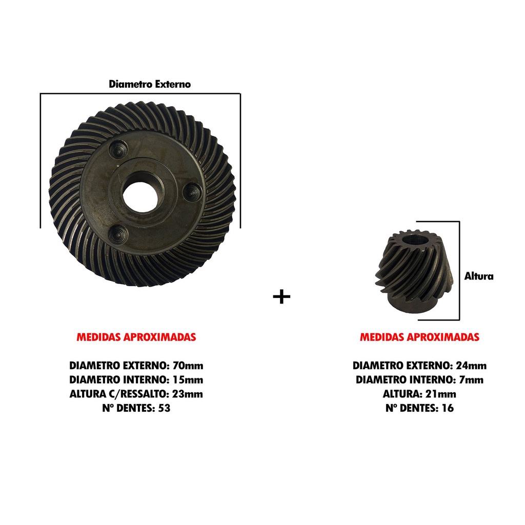 Jogo De Engrenagem Esmerilhadeira Makita M0920,mga92a | Shopee Brasil