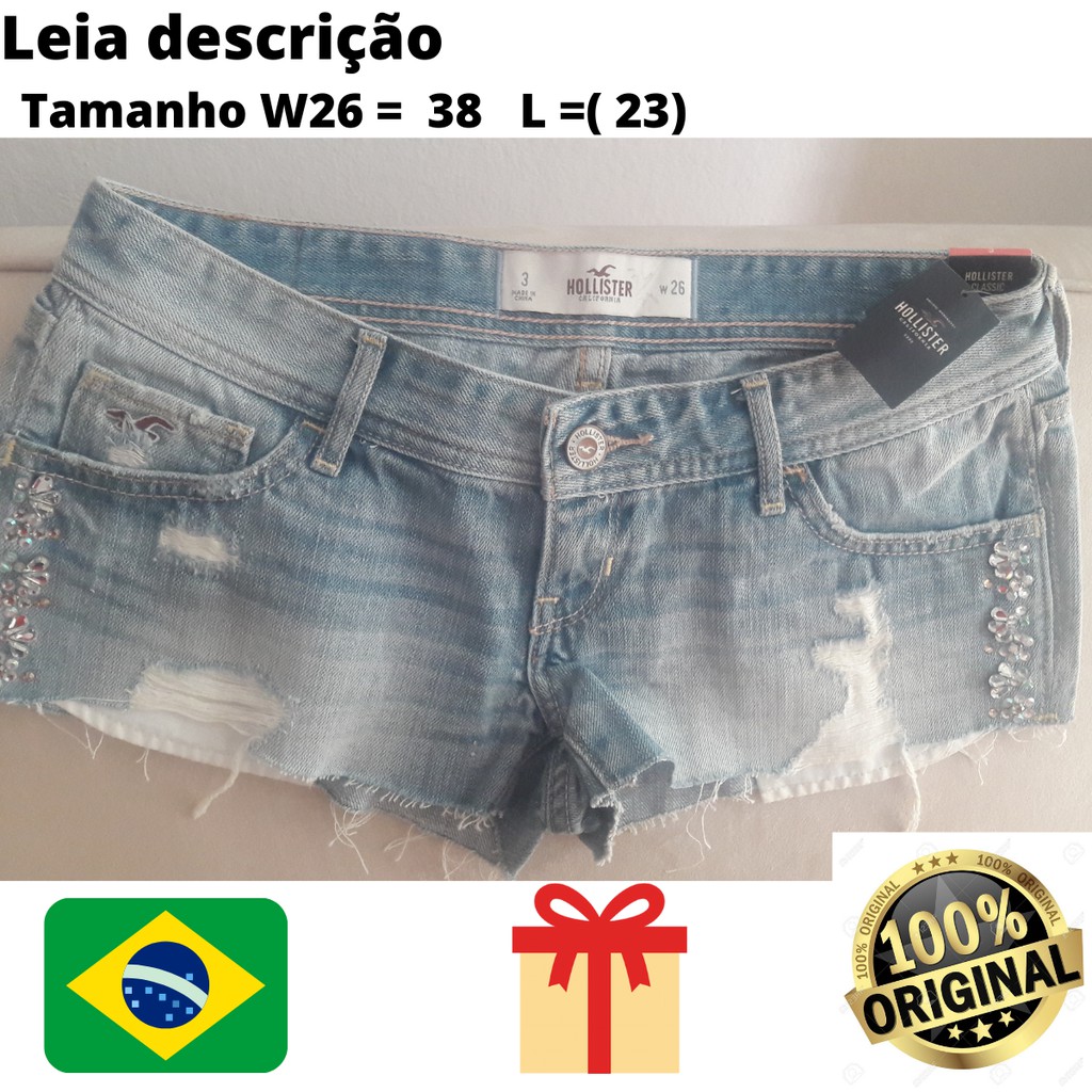 Hollister feminina outlet shorts jeans