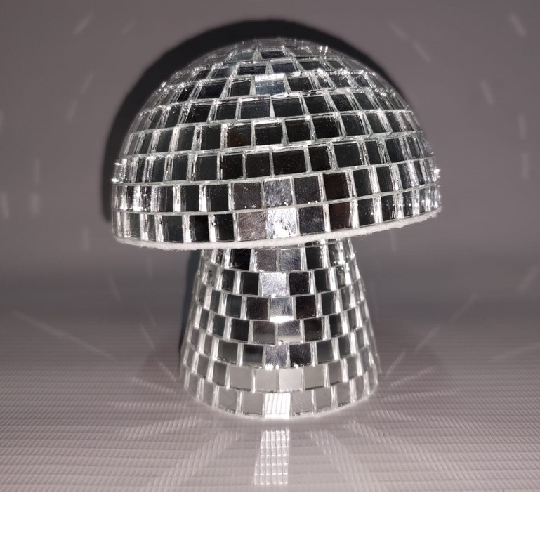 COMO FAZER COGUMELHO ESPELHADO - LUMINÁRIA ESPELHADA DE COGUMELO - MUSHROOM  DISCO BALL 